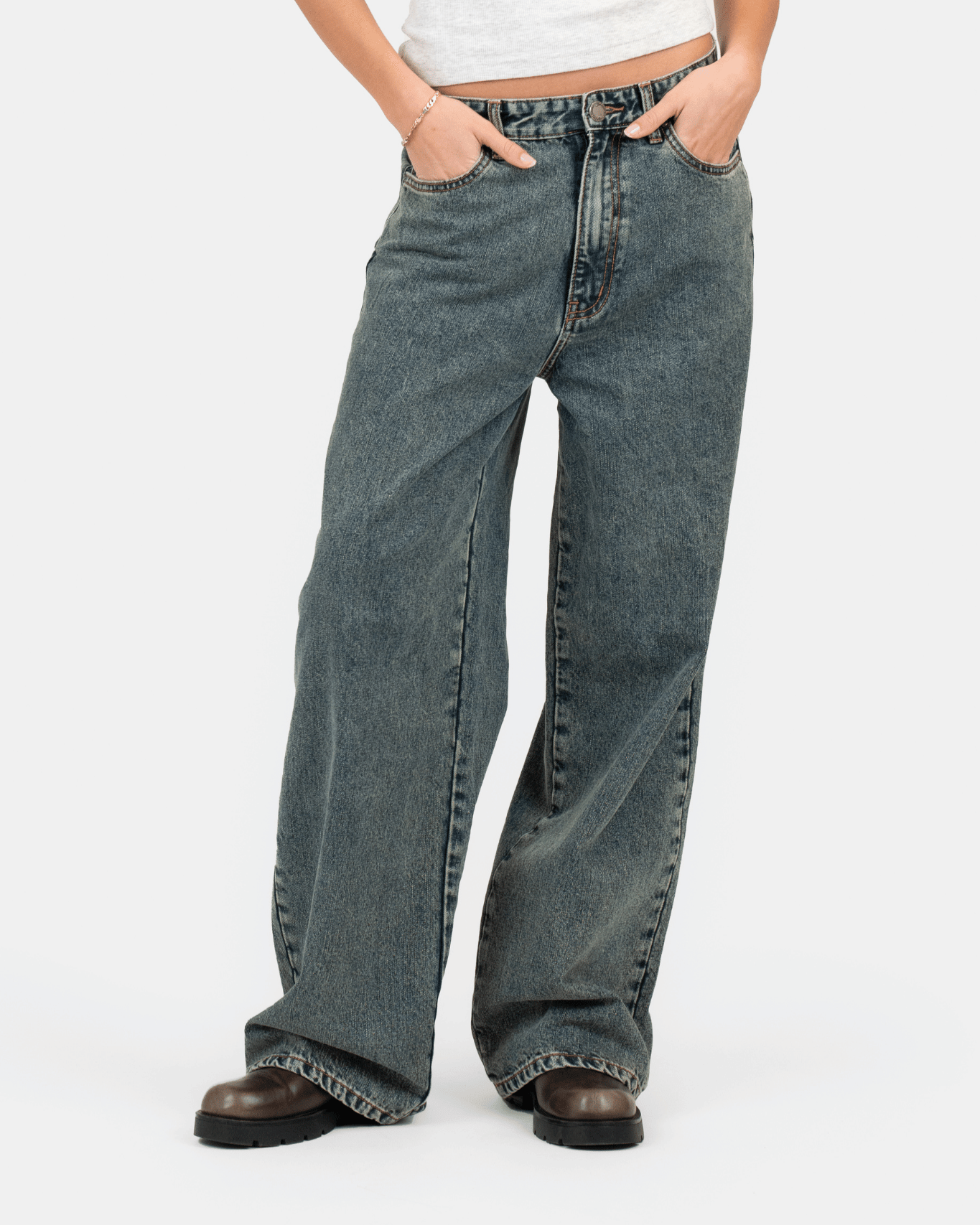 Baggy Denim Jeans Mid Blue Vintage Wash | Skagen - clothing.dk